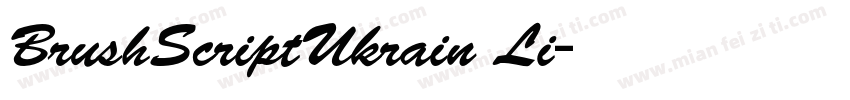 BrushScriptUkrain Li字体转换